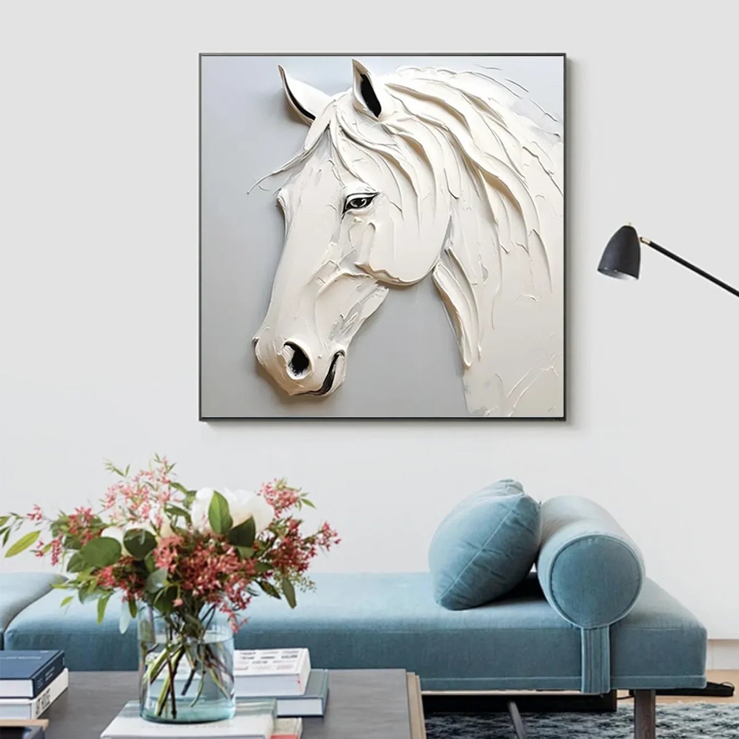Abstract Animal Horse Textured_Wall Art #AM130