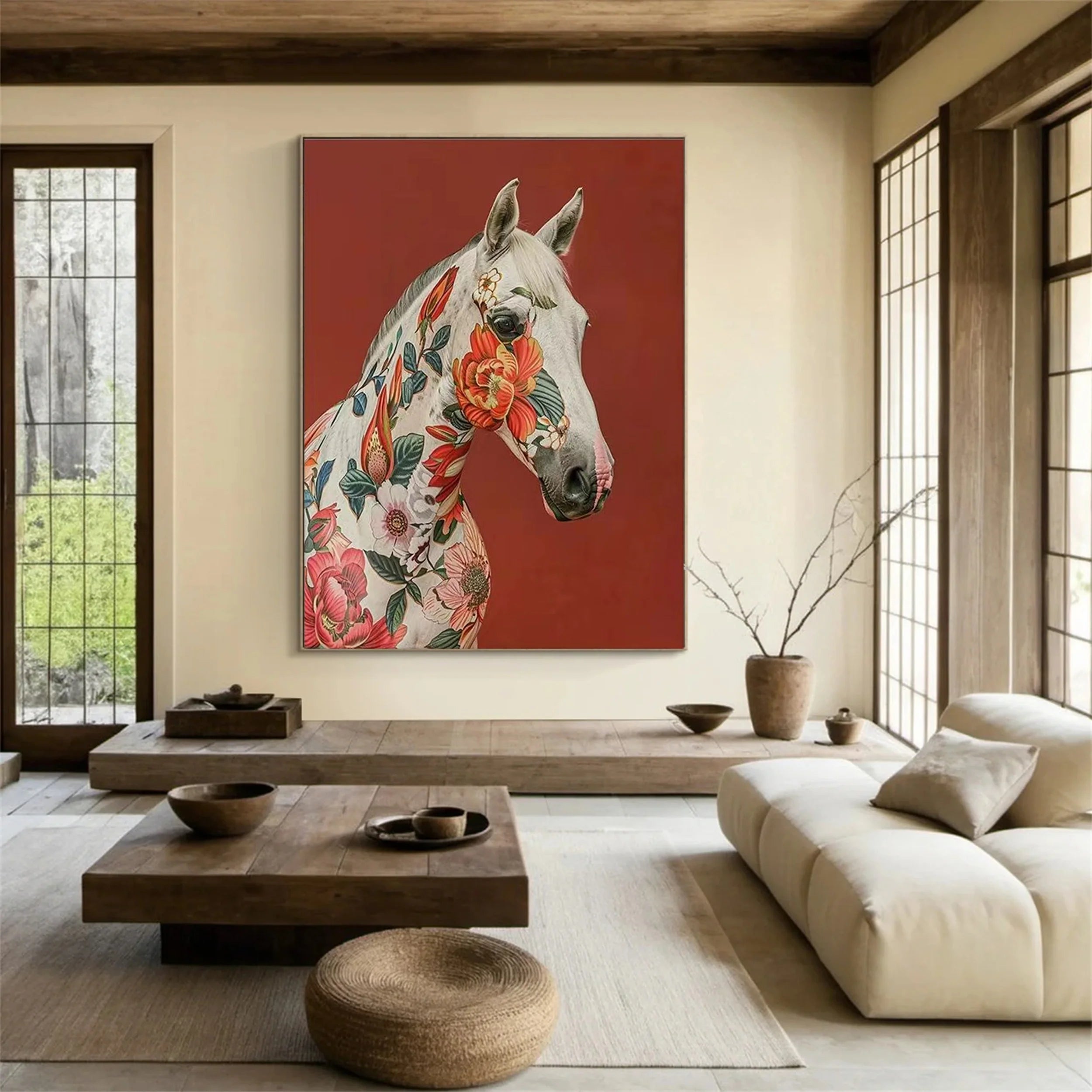 Colorful Horse Abstract Animal Wall Art #AM018