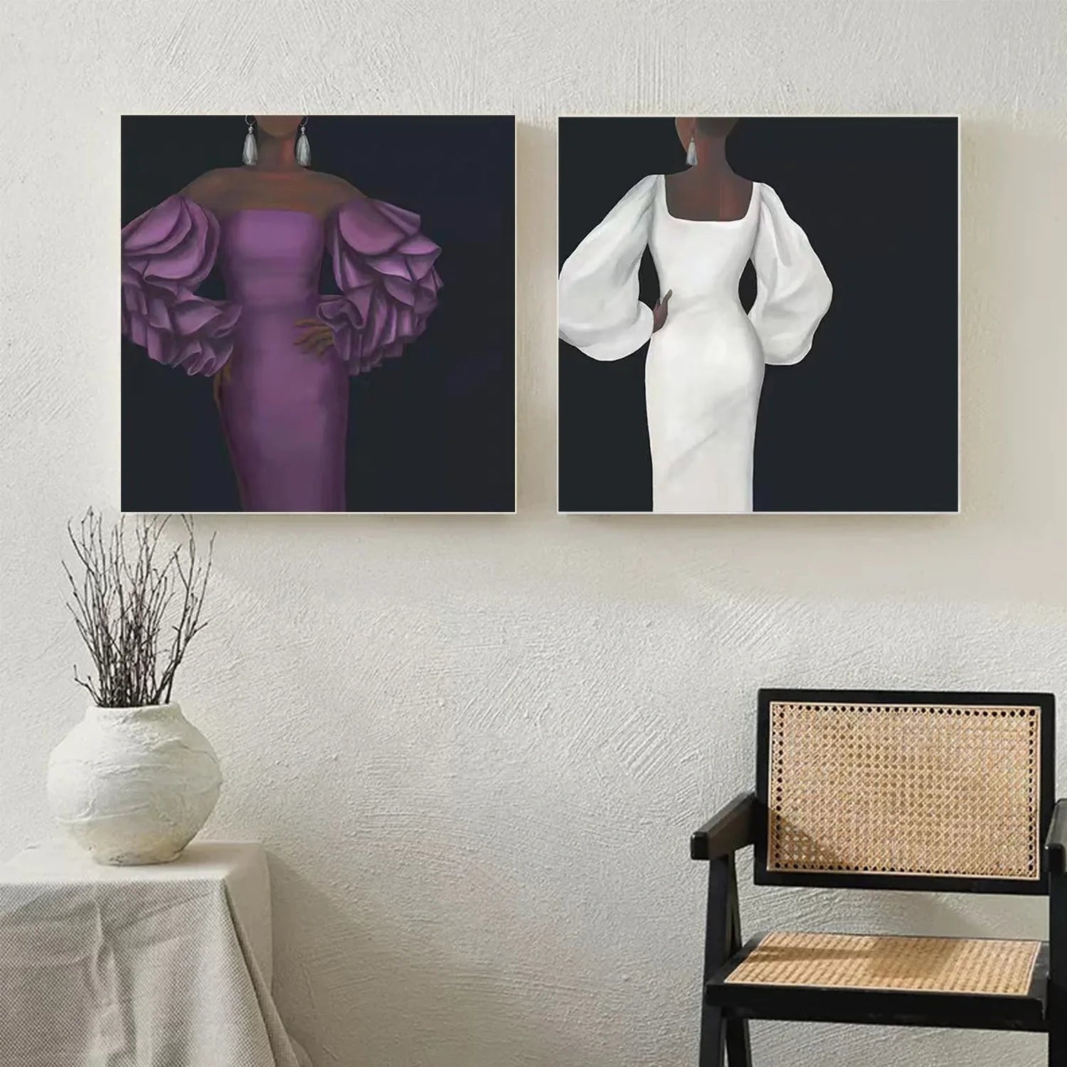 Abstract Portrait_Wall Art Set of 2 #AB065