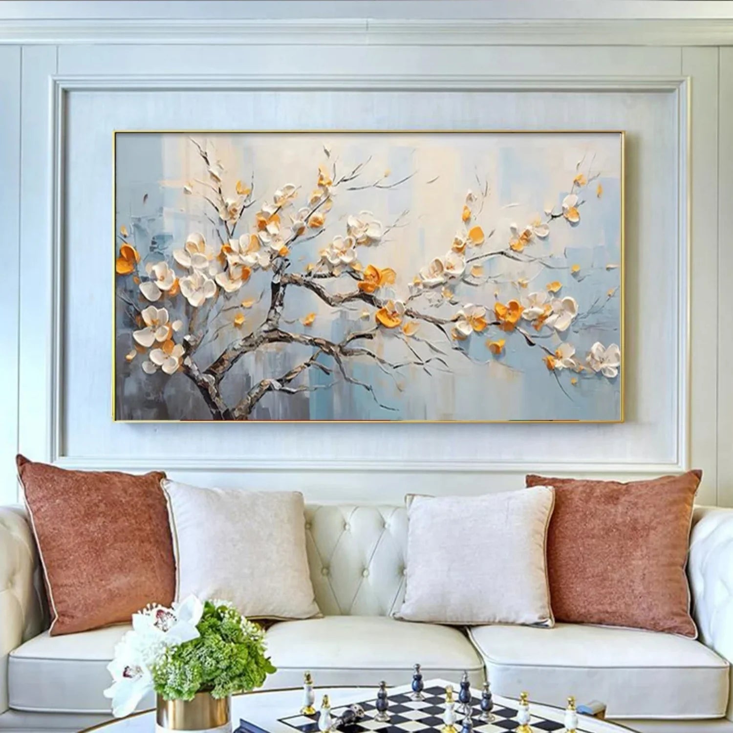 Flower & Tree Abstract Textured Wall Art #FT061