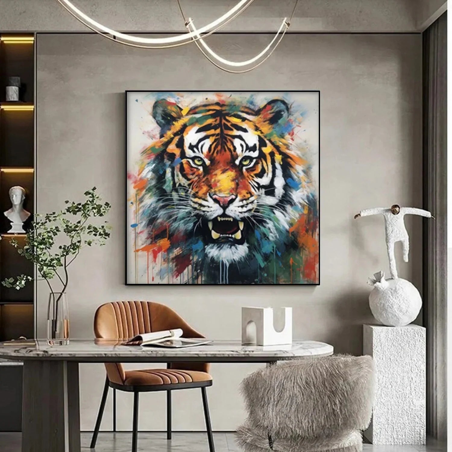 Colorful Abstract Animal Wall Art #AM084