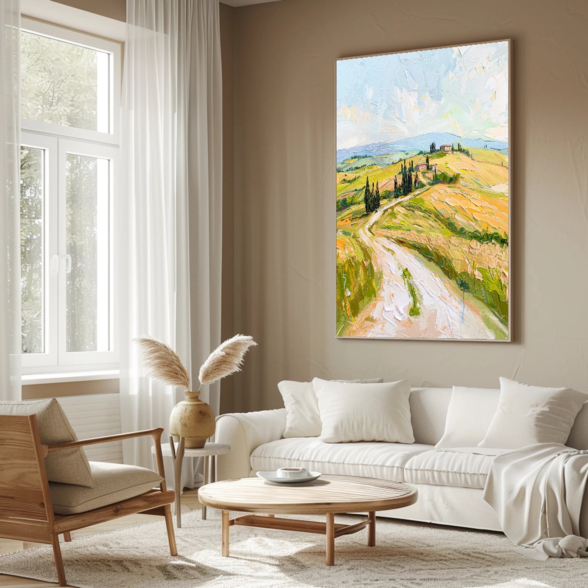 Tuscany Countryside Landscape Oil Painting #FJ599