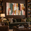 Blush Pink & Sage Green Hand-Painted 3D Textured Oil Painting, Abstract Color Block Wall Art #EIPL629Z