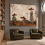 Ivory & Brown Hand-Painted Oil Painting, Women in Wide-Brimmed Hats Wall Art #2L8TWKQ1