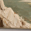 Sage Cream Hand-Painted Figure Painting, Seated by the Sea #N46T6BC1