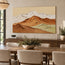 Ochre & Ivory Hand-Painted 3D Textured Oil Painting, Layered Mountain Landscape Wall Art #MDQVBF4L
