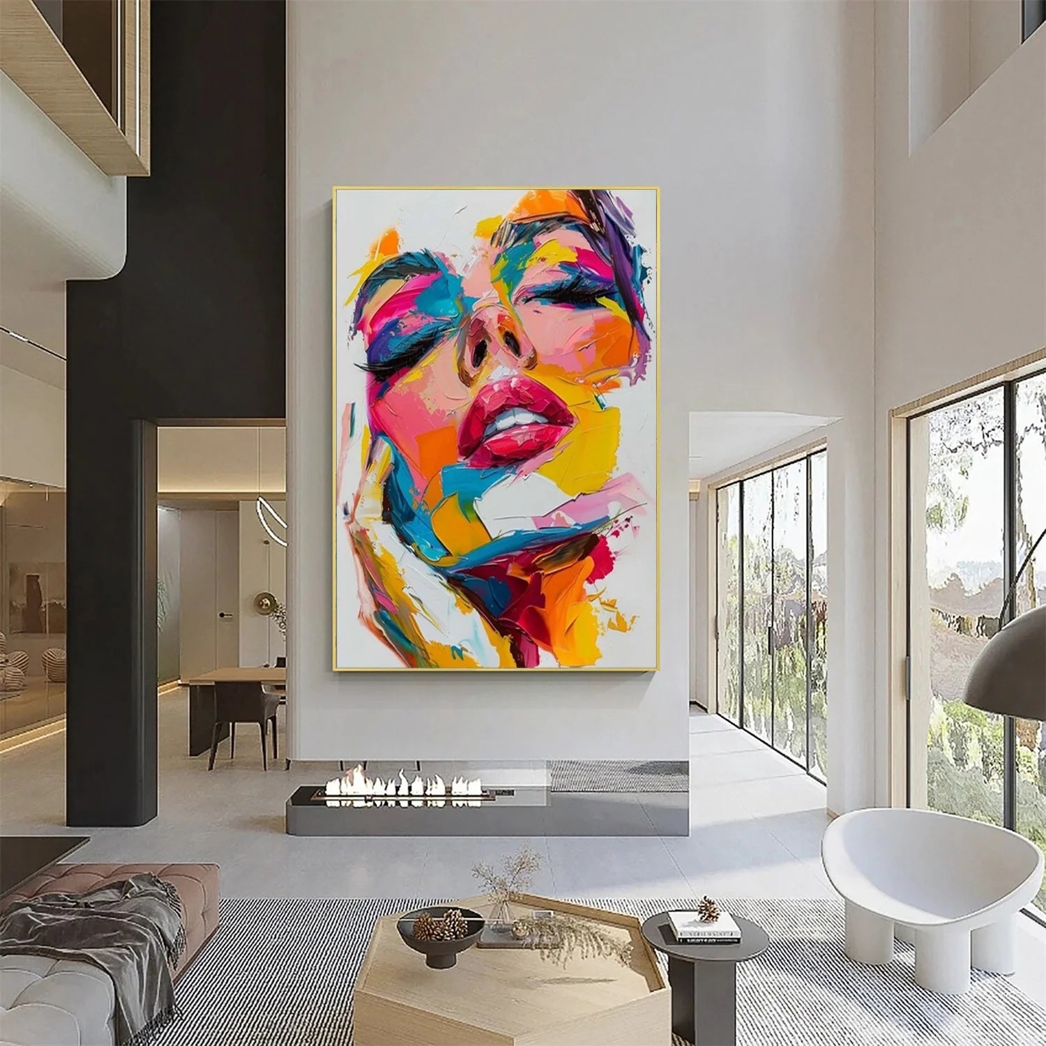 Abstract Portrait Colorful Painting #AB039