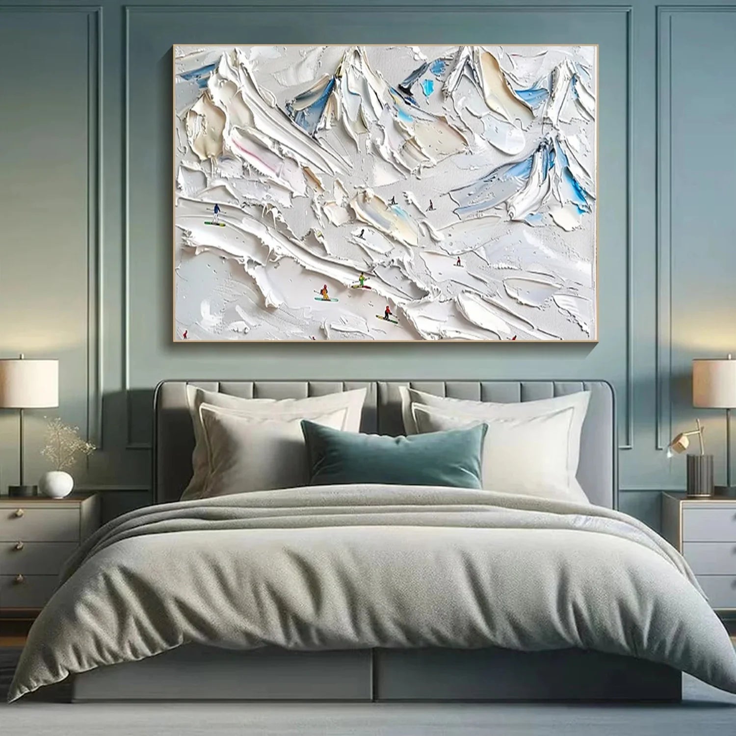 White Sport Art Minimalist Textured Wall Art #AS011