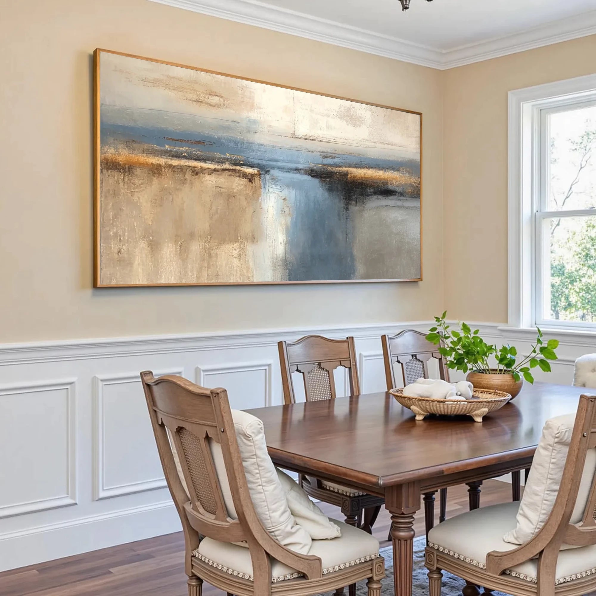 Modern Minimalist Coastal Oil Painting #SK47