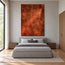 Copper Brown Hand-Painted Oil Painting, Interwoven Abstract Wall Art #35Y5KWIP