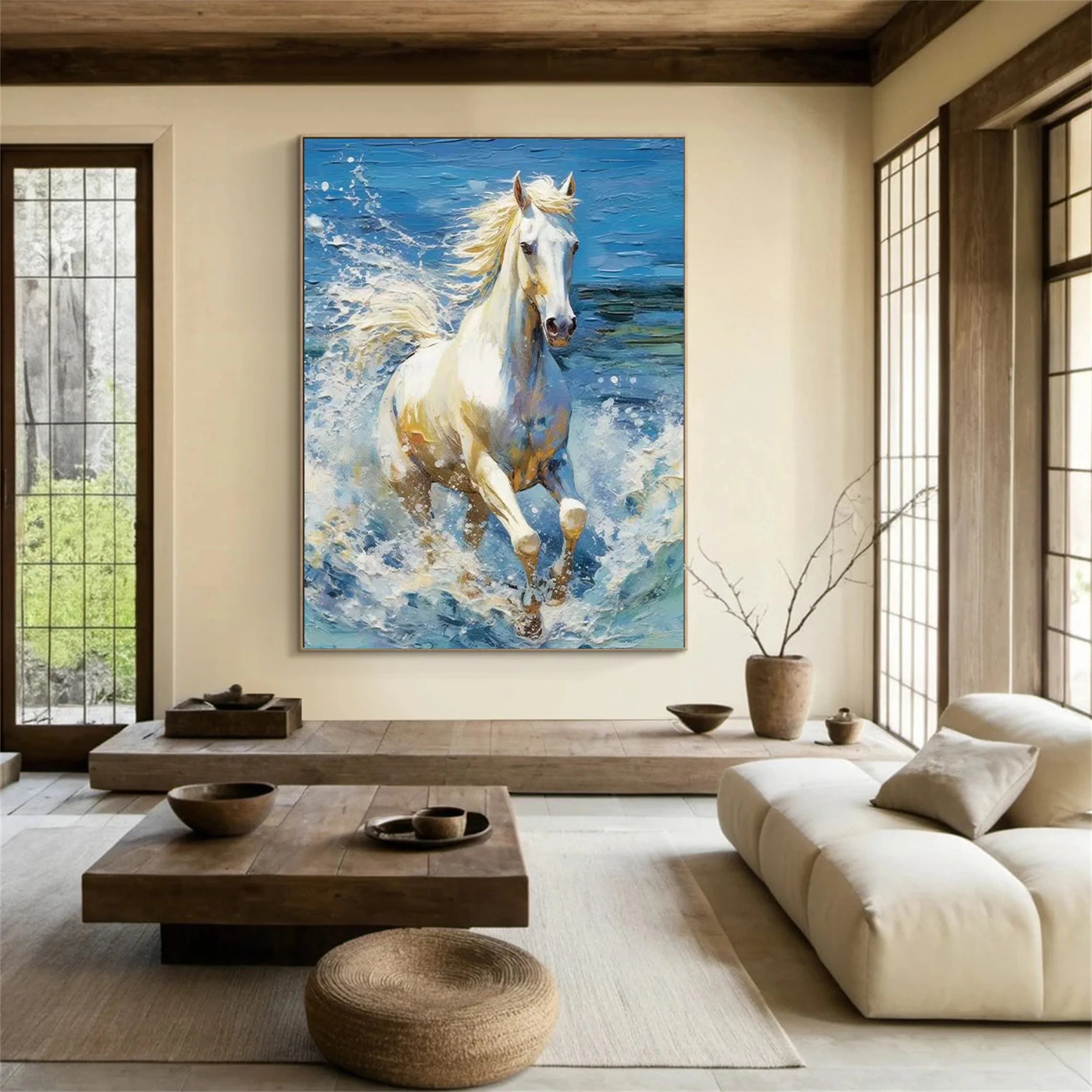 Colorful Horse Abstract Animal Wall Art #AM030