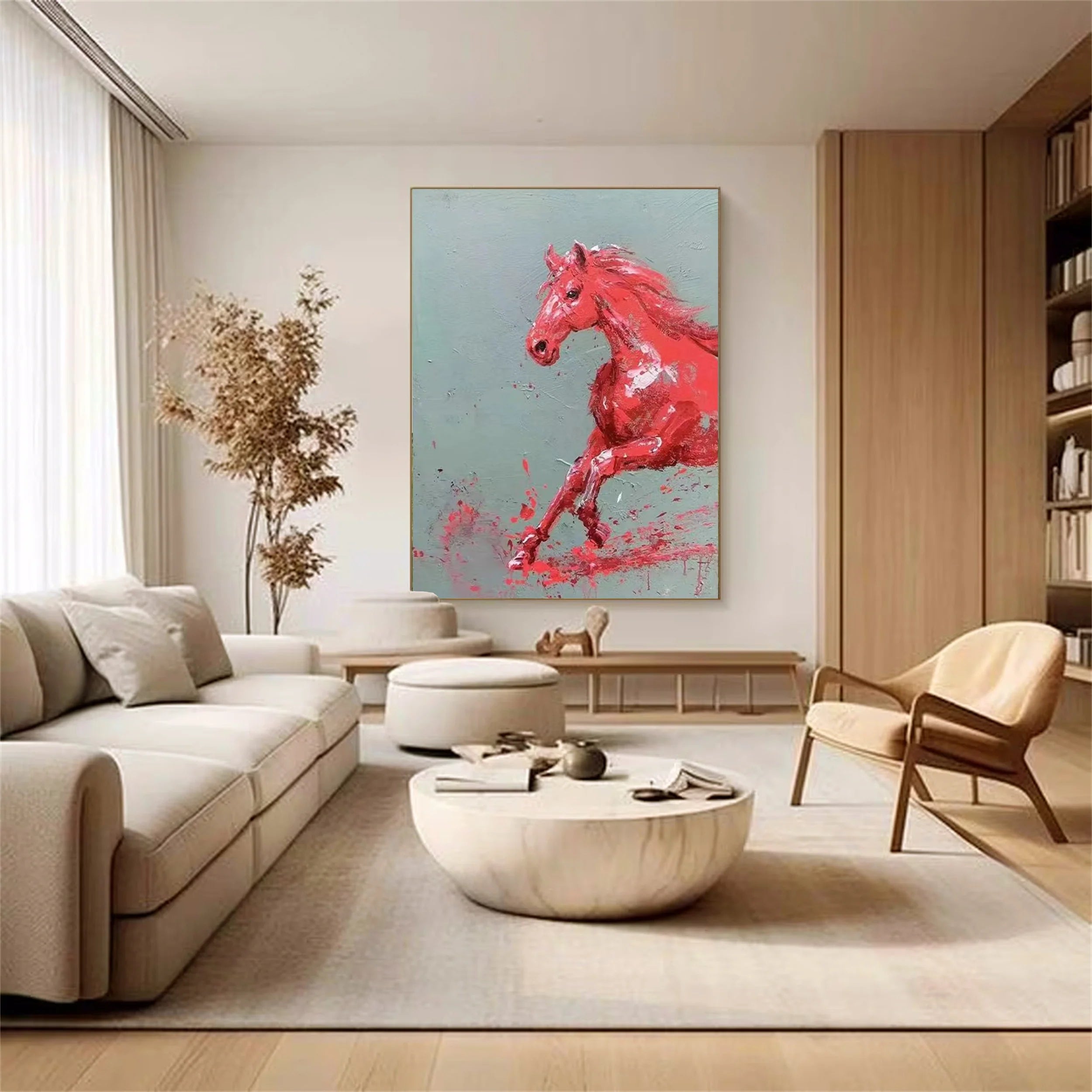 Colorful Horse Abstract Animal Wall Art #AM037