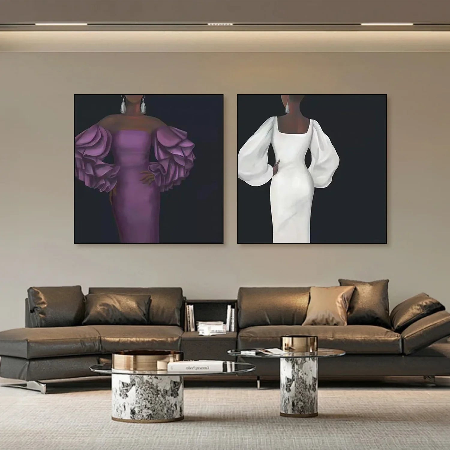 Abstract Portrait_Wall Art Set of 2 #AB065