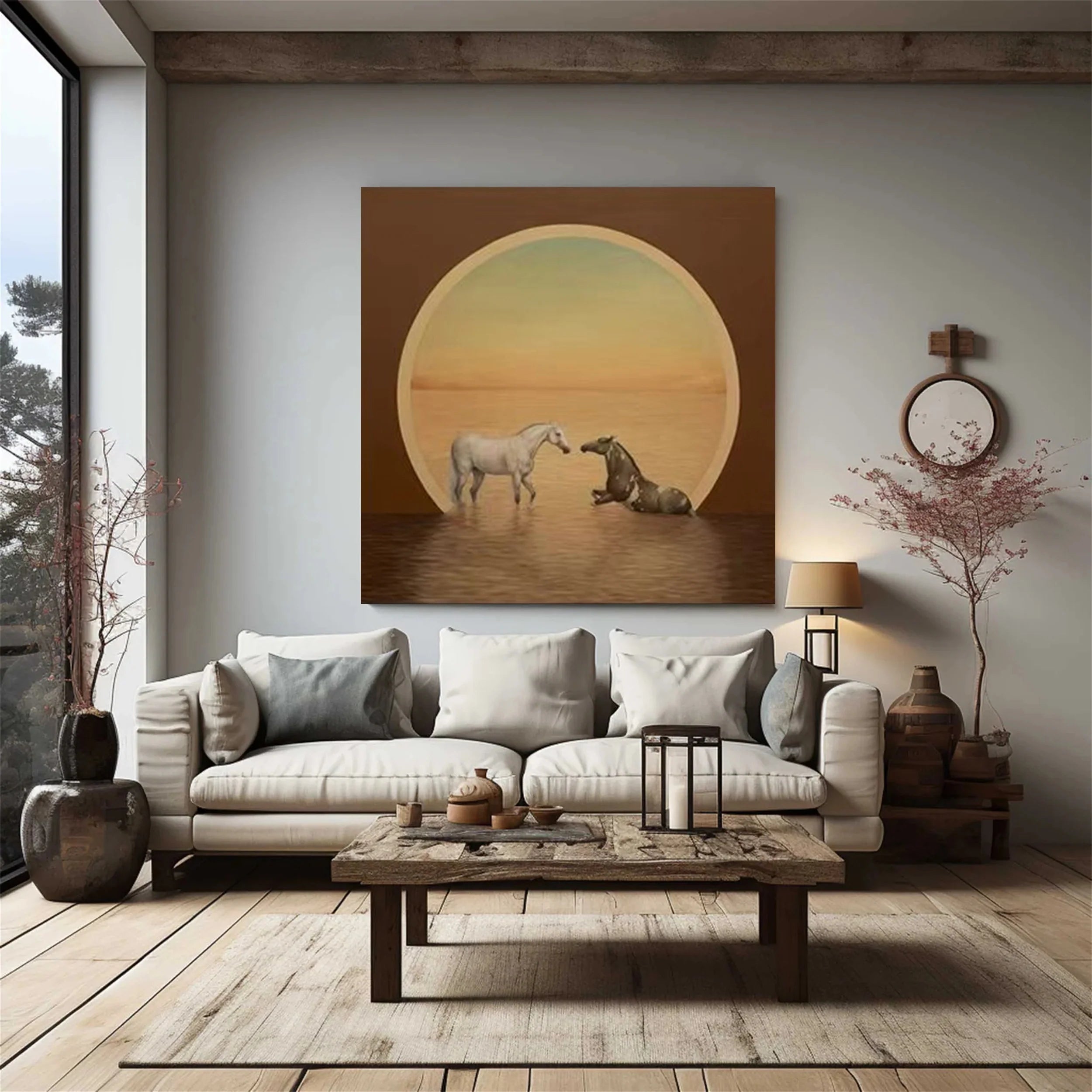 Colorful Horse Abstract Animal Wall Art #AM023