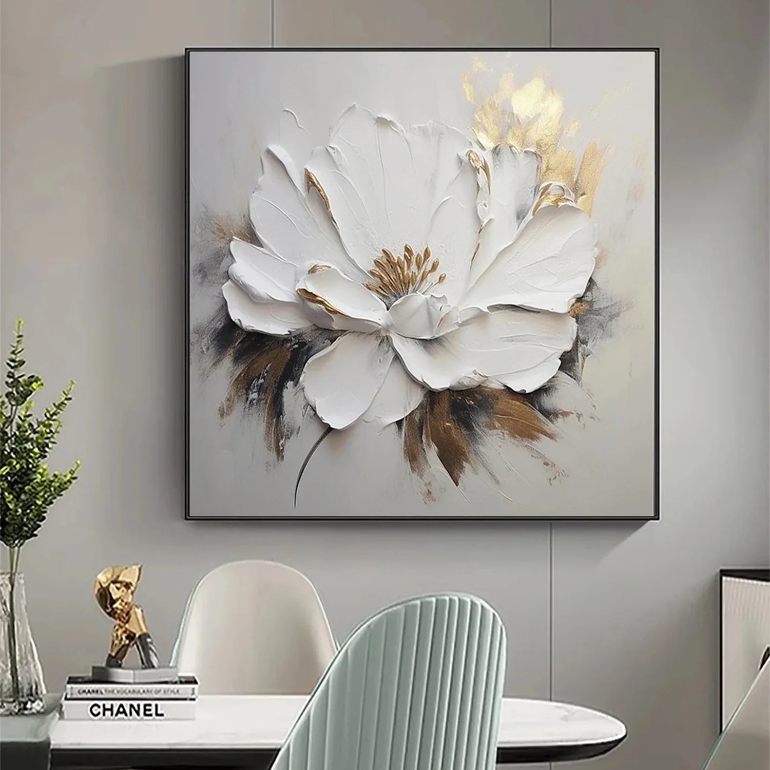 Flower & Tree Abstract Textured Wall Art #FT060