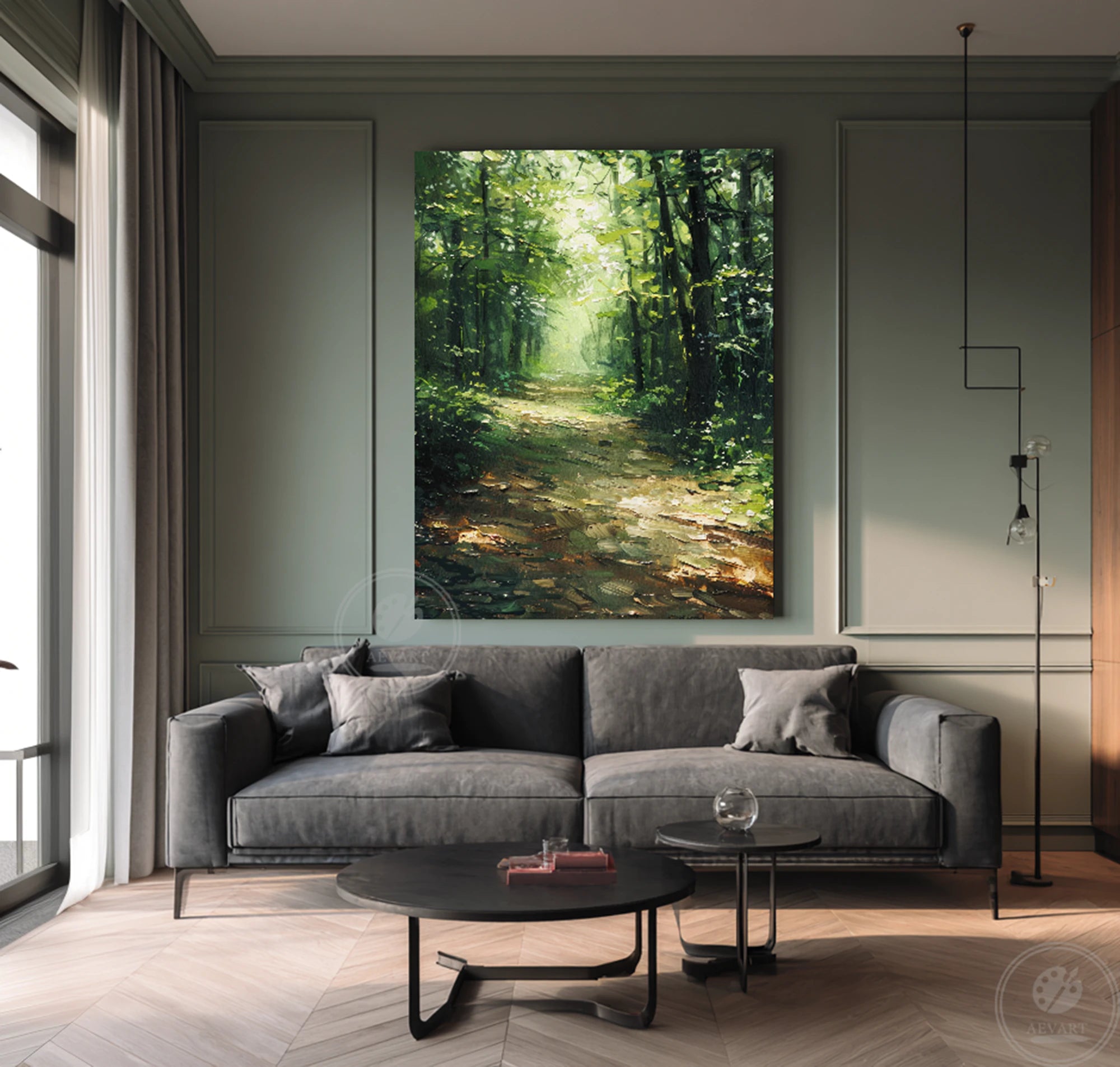 Original Green Landscape Wall Art #FJ638