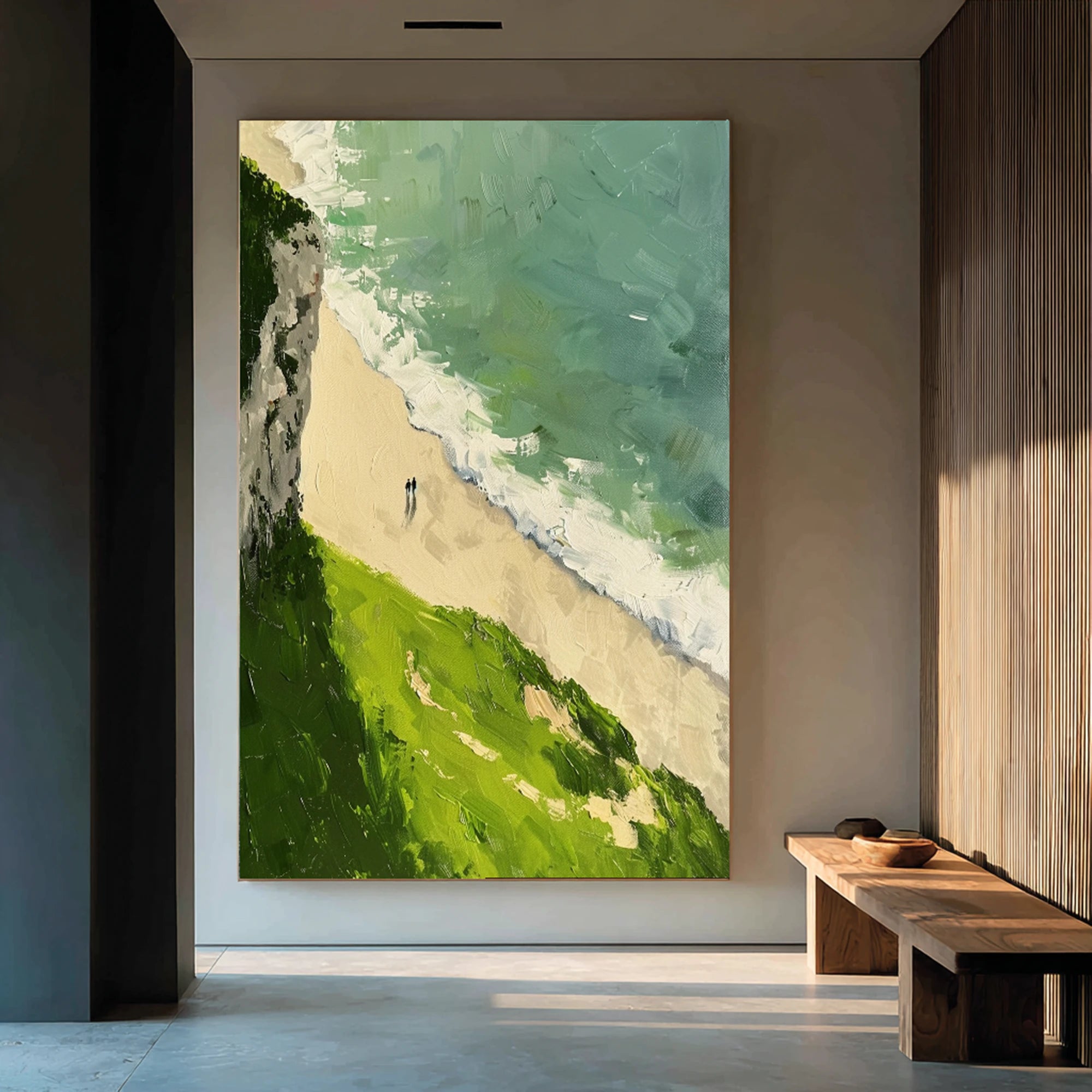 Abstract Green Ocean Wall Art #SK613