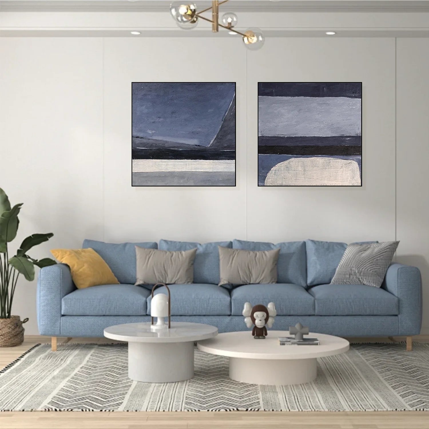 Abstract Canvas Art Set of 2 #WA634