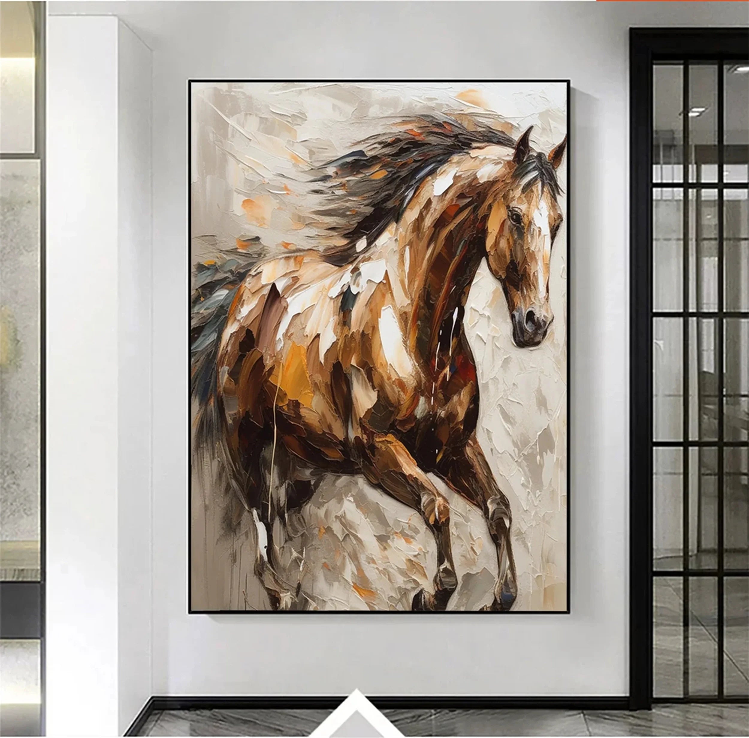 Colorful Horse Abstract Animal Wall Art #AM044