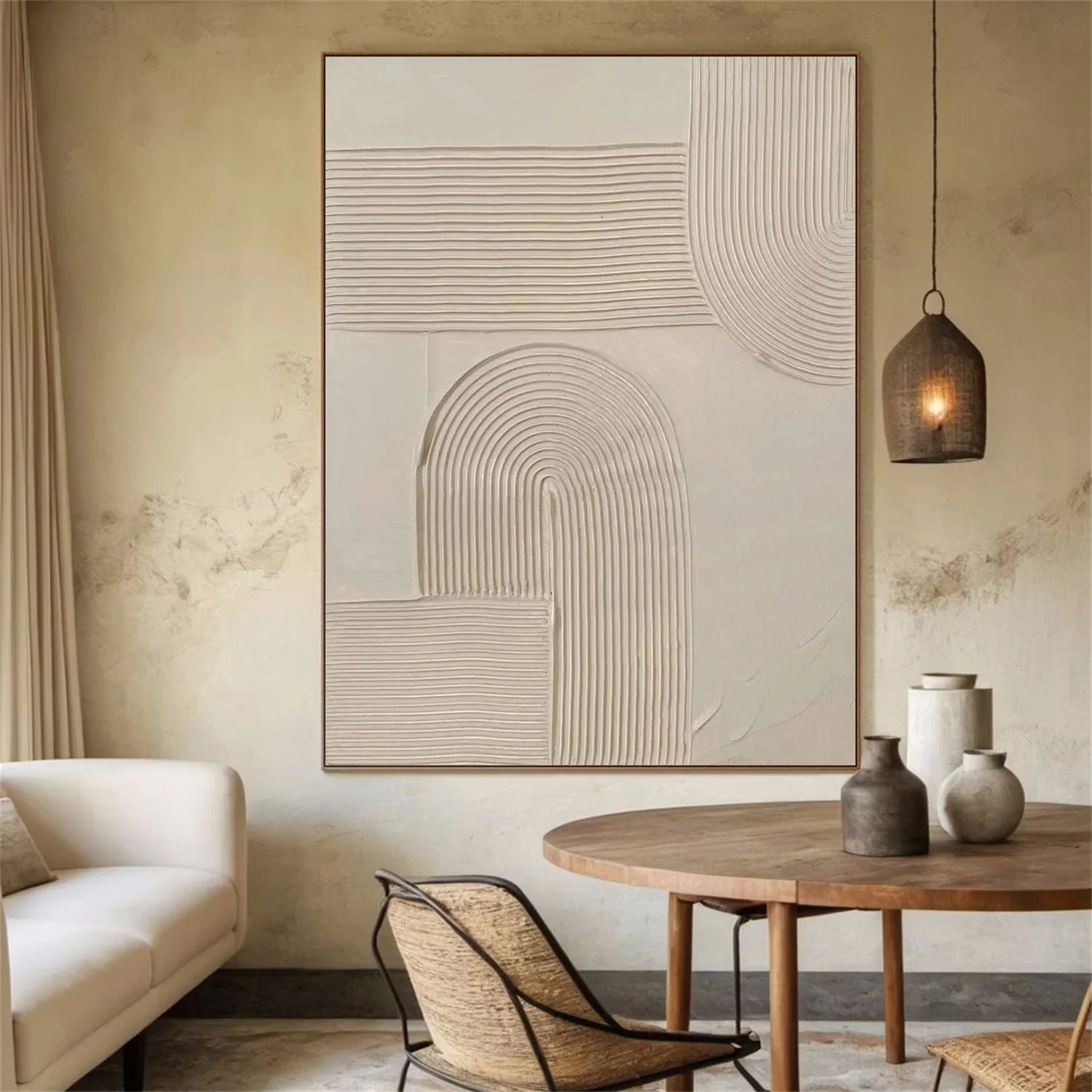 Minimalist Brown & Beige Art #MB028