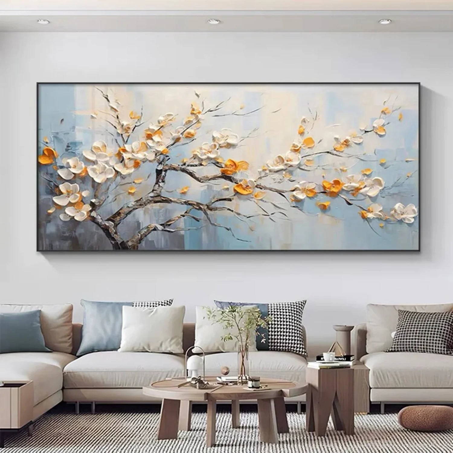 Flower & Tree Abstract Textured Wall Art #FT061