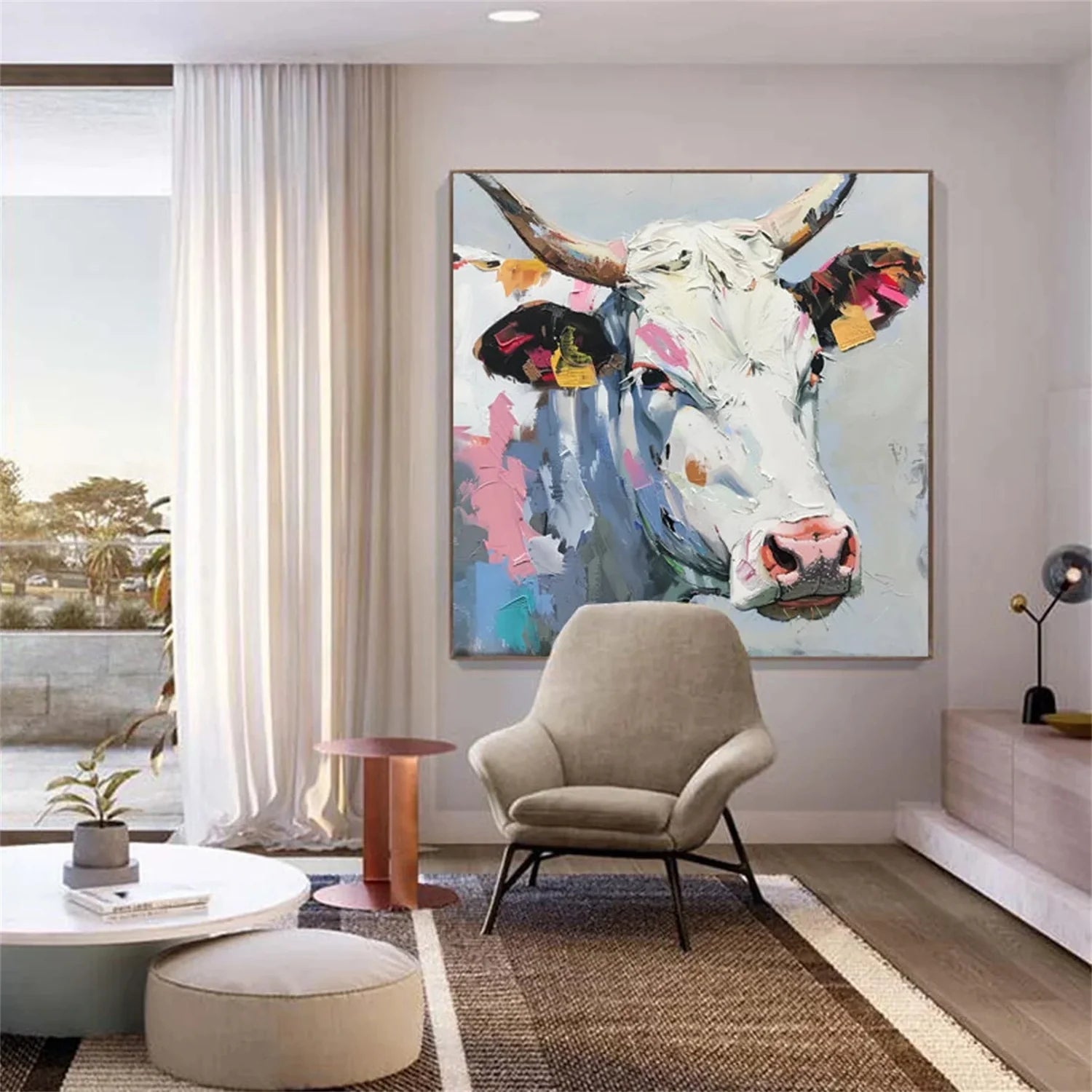 Colorful Abstract Animal Wall Art #AM093