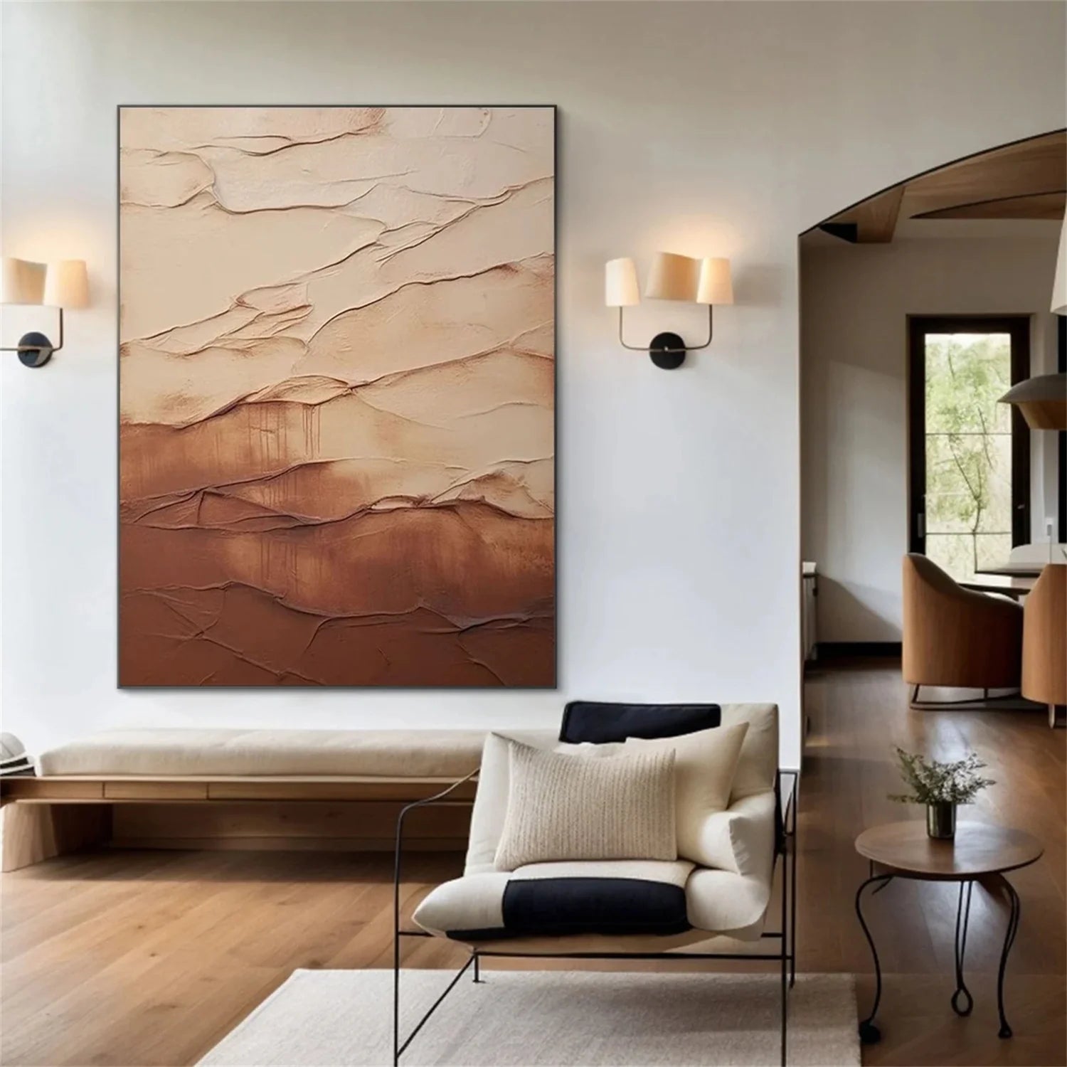 Minimalist Brown & Beige Art #MB029