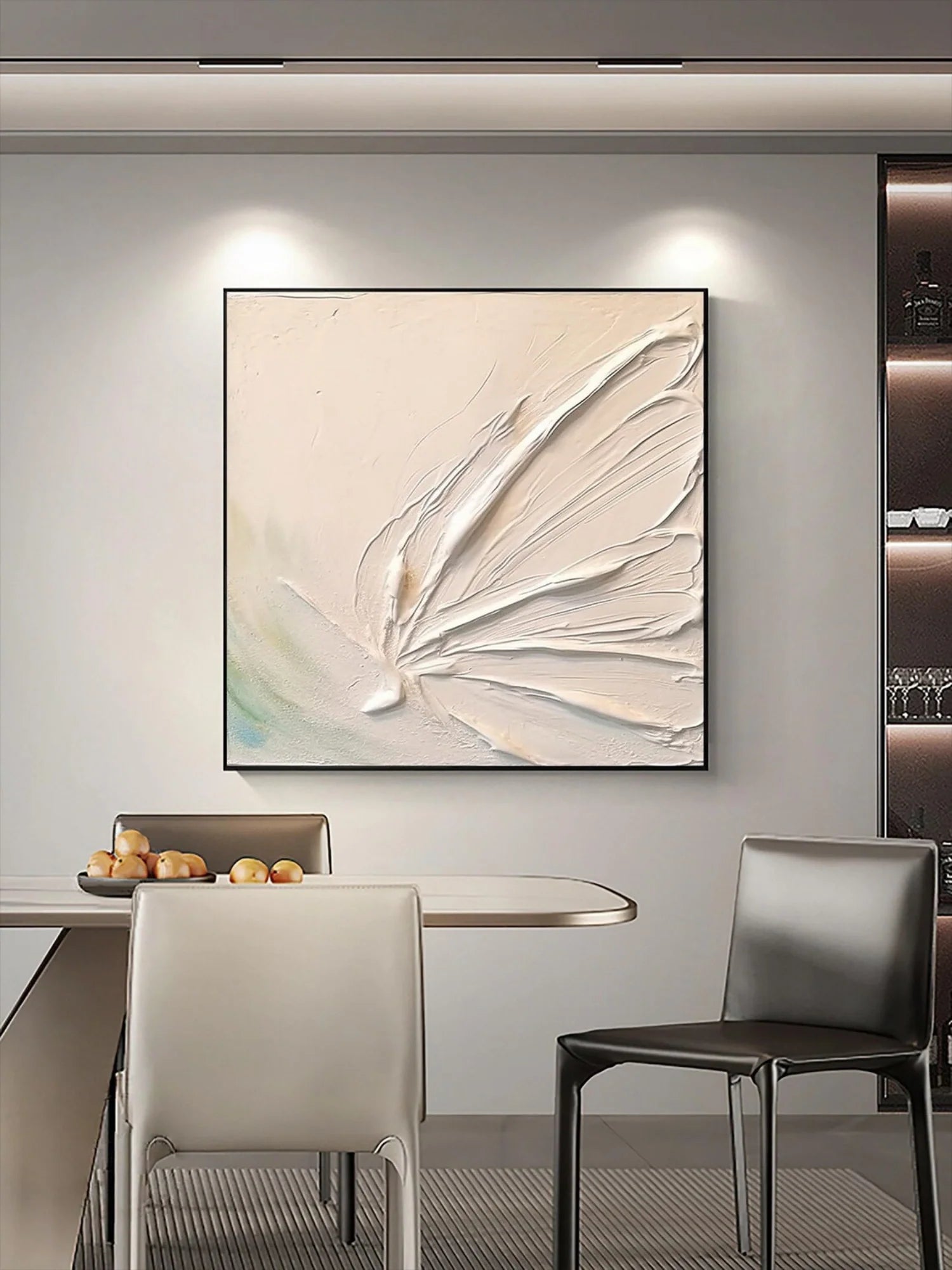 Beige Minimalistic Textured Art #MD214