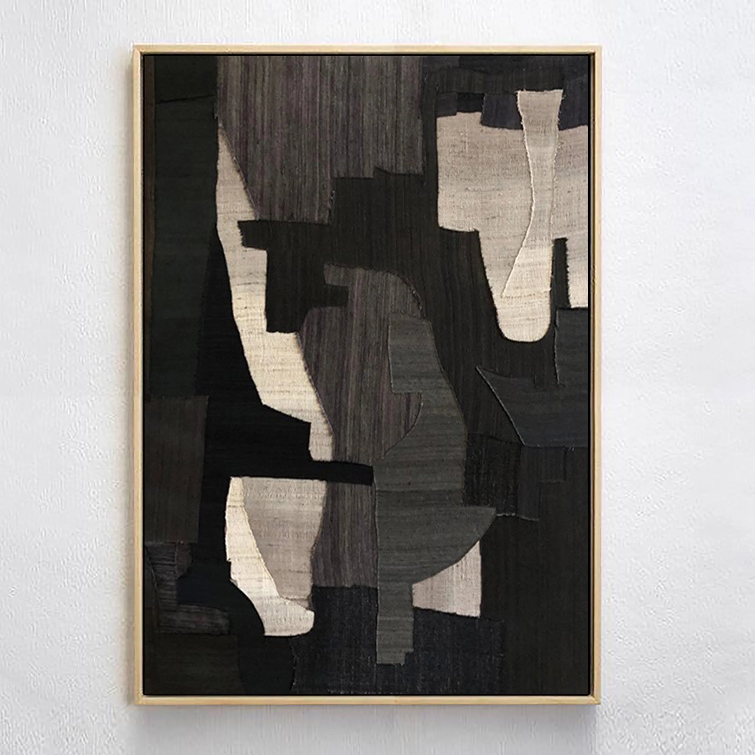 3D Textured Wabi Sabi Minimalist Wall Art Modern Abstract Painting On Canvas For Living Room/Bedroom