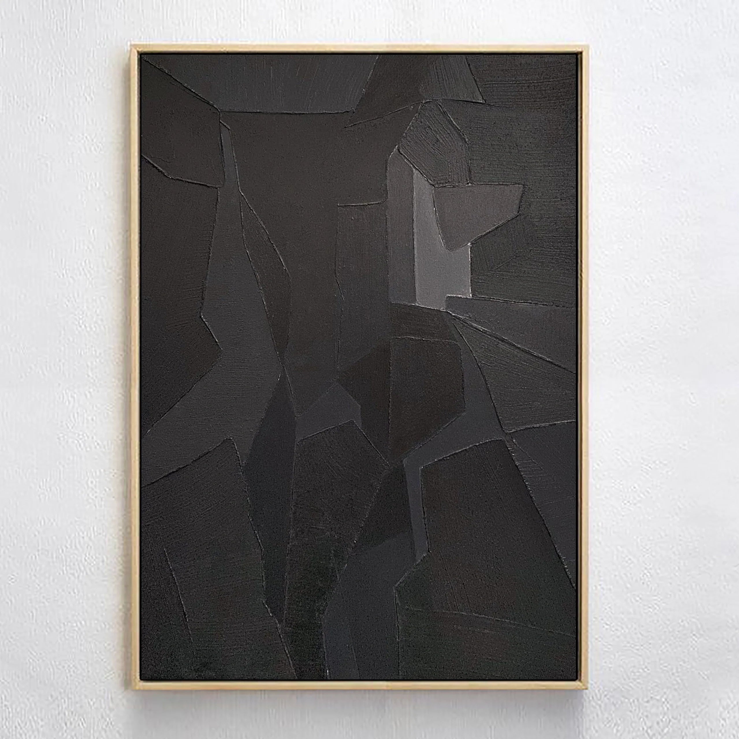 3D Textured Geometric Minimalist Wall Art Painting Original Handcrafted