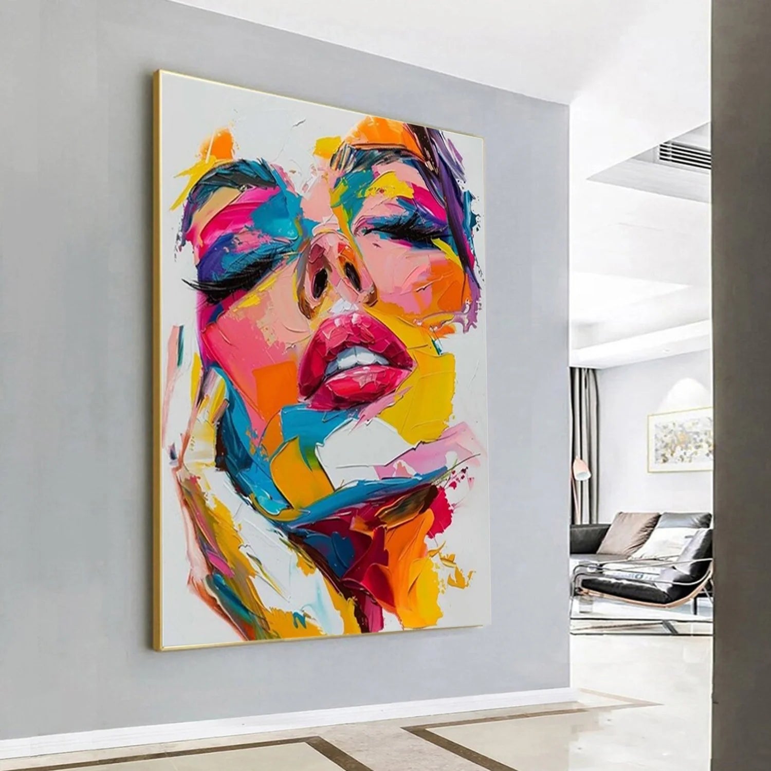 Abstract Portrait Colorful Painting #AB039