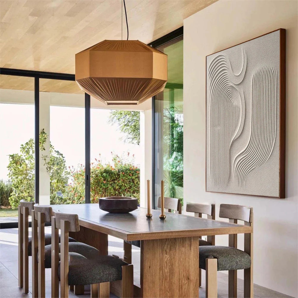 Hand-painted 3D Textured Abstract Line Wall Art #MD231