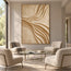 Cream Hand-Painted 3D Textured Abstract Painting, Flowing Ridges #CMQL0SFE