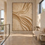 Cream Hand-Painted 3D Textured Abstract Painting, Flowing Ridges #CMQL0SFE