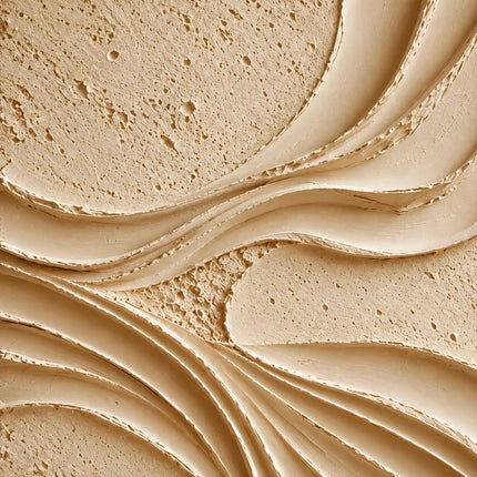 Cream Hand-Painted 3D Textured Abstract Painting, Flowing Ridges #CMQL0SFE