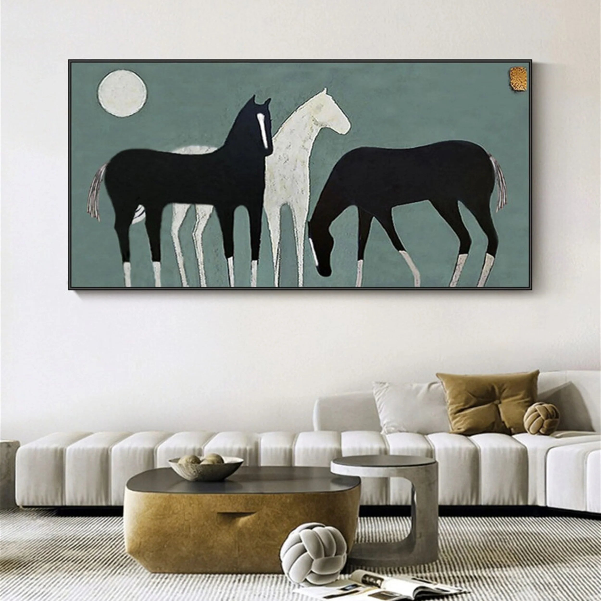 Colorful Horse Abstract Animal Wall Art #AM003