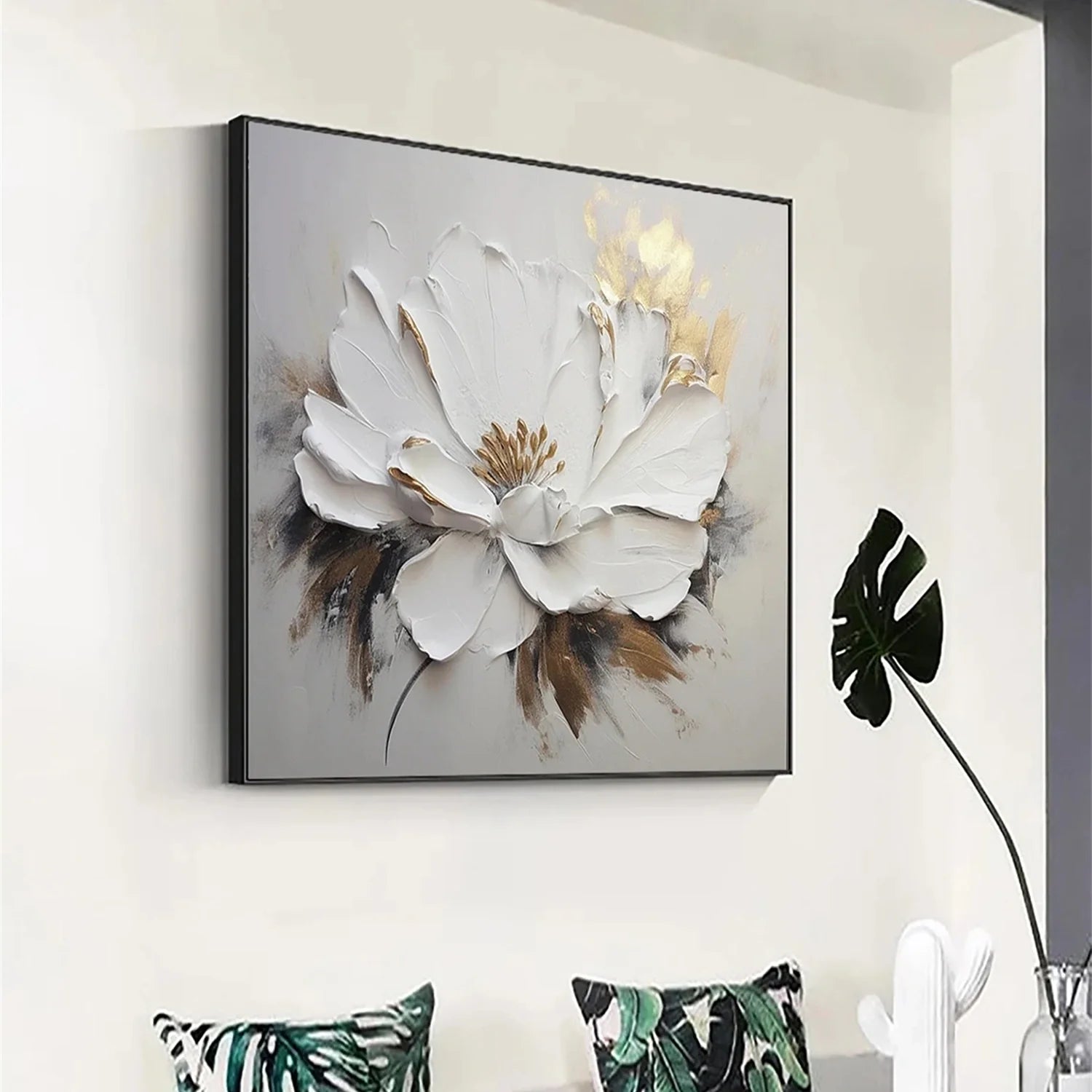 Flower & Tree Abstract Textured Wall Art #FT060