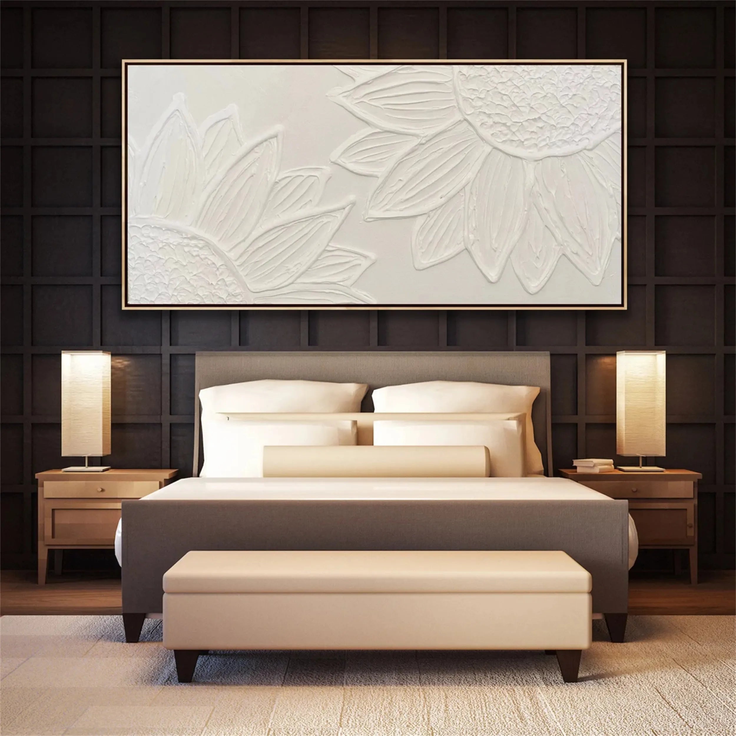 Flower & Tree Abstract Textured Wall Art #FT027