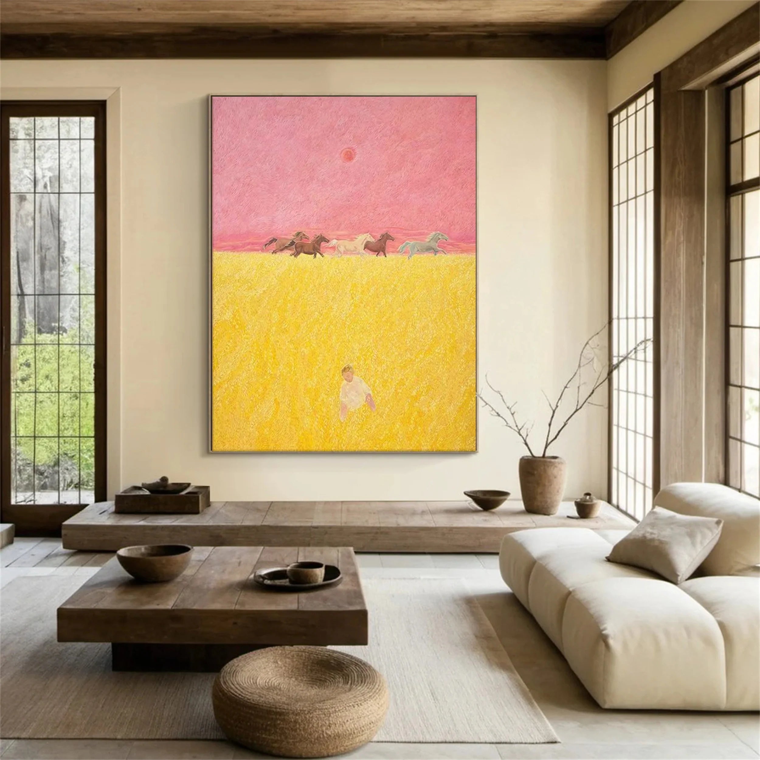 Colorful Horse Abstract Animal Wall Art #AM026