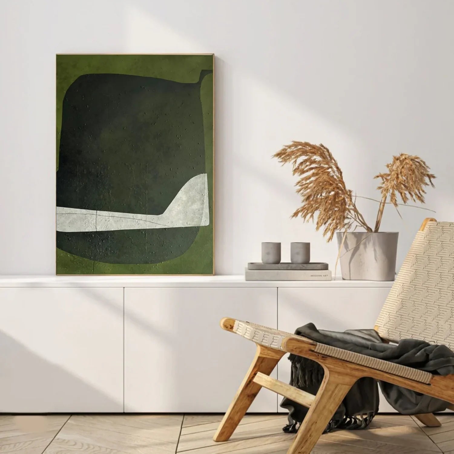 Green Abstract Art Painting #WA663