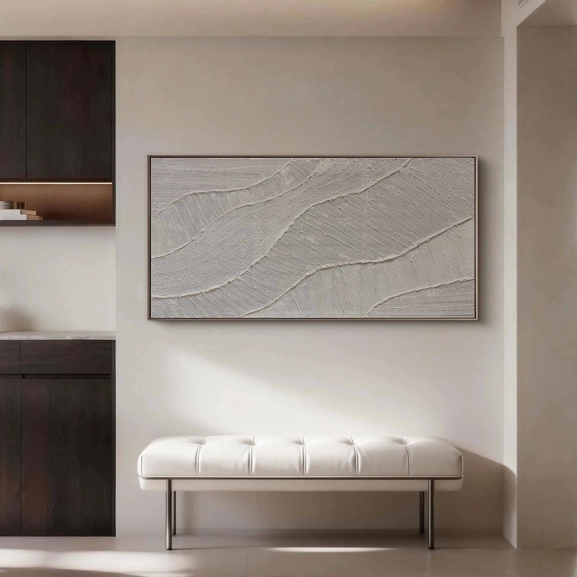 Minimalist Wave Textured Oil Painting #JM86