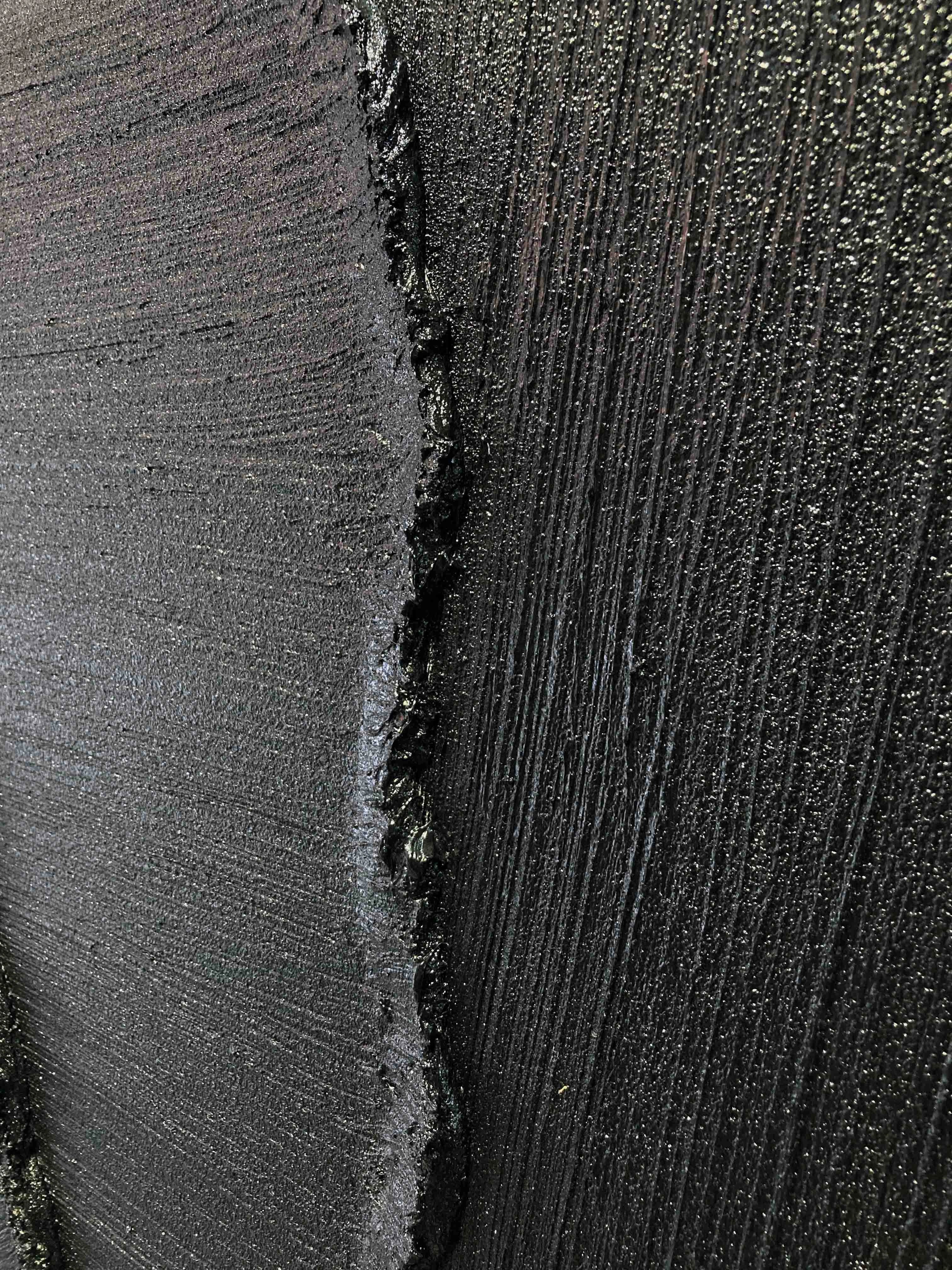 Plaster Art 3D Textured Black Minimalist Zen Canvas Art Painting