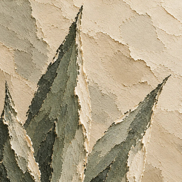 Sage Hand-Painted Botanical Painting, Pointed Leaf Fan #EJXVZ36F