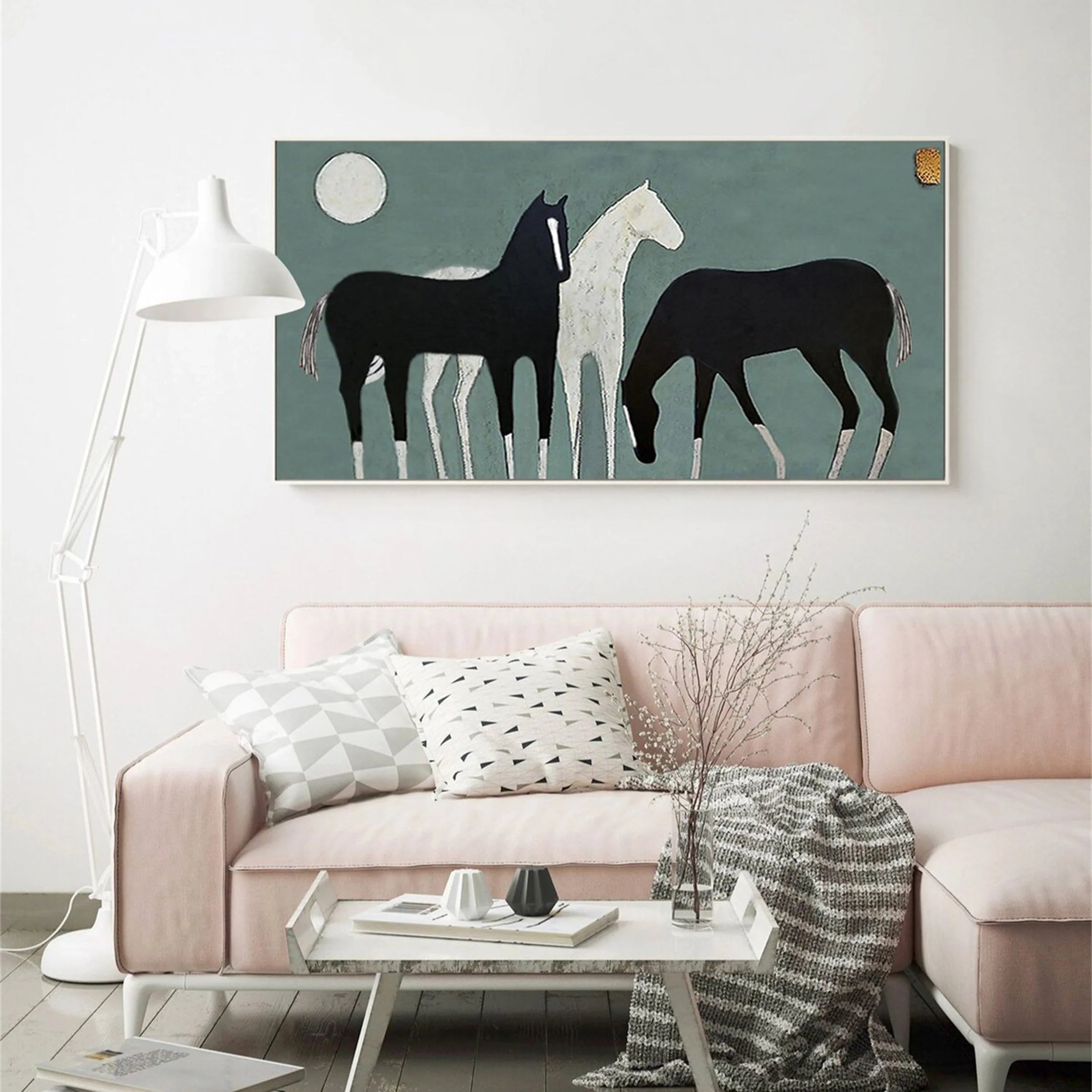 Colorful Horse Abstract Animal Wall Art #AM003