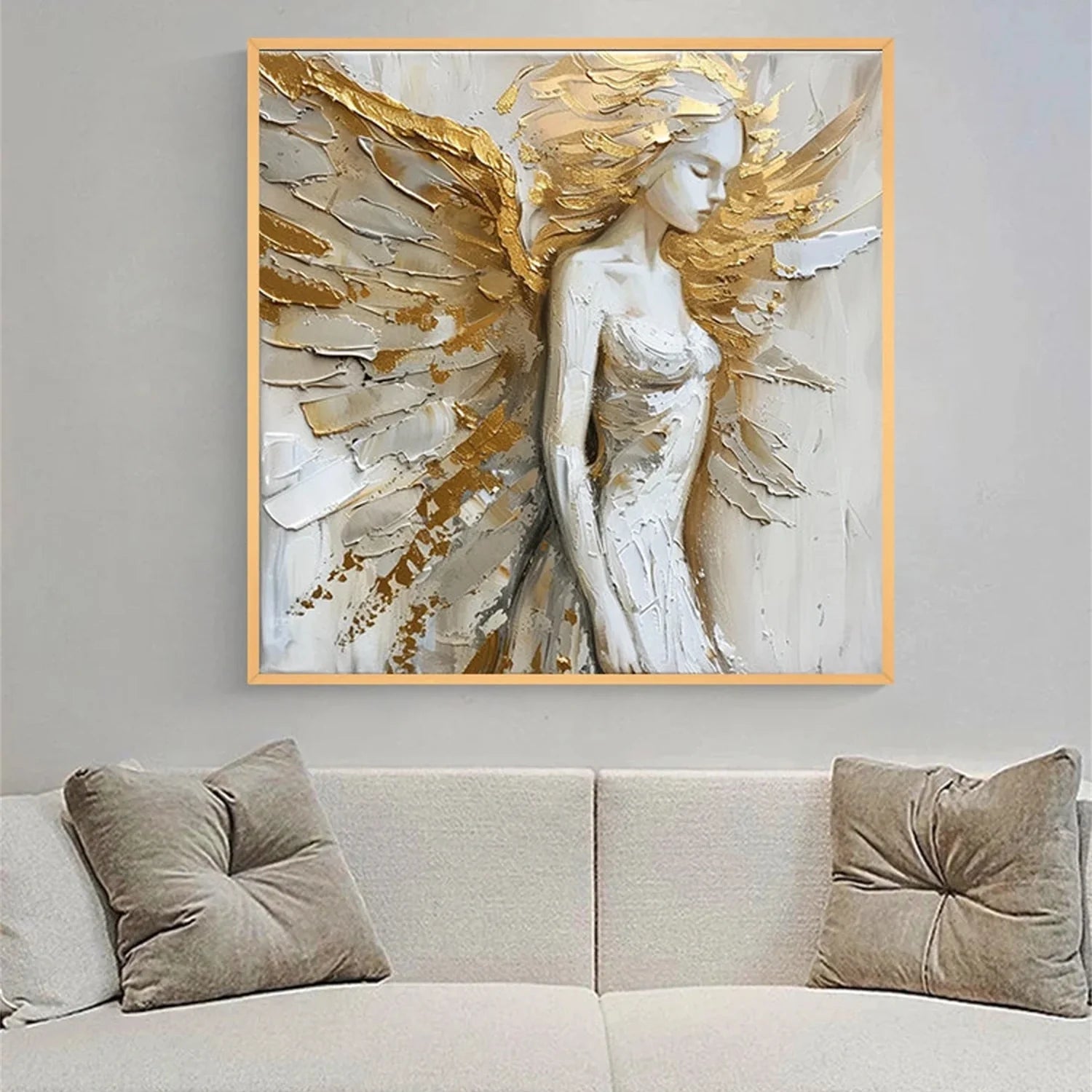 Abstract Angel Wing Textured Painting #AB018