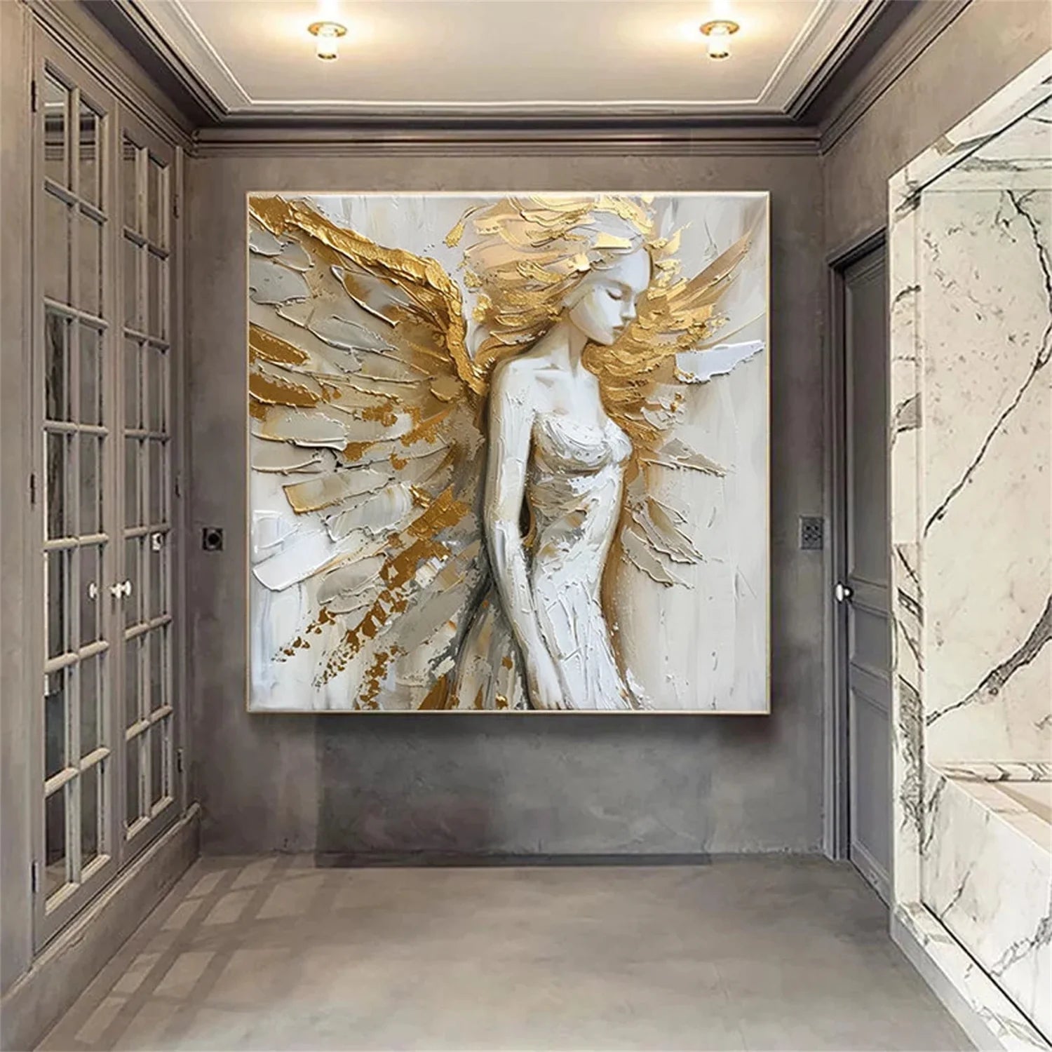 Abstract Angel Wing Textured Painting #AB018