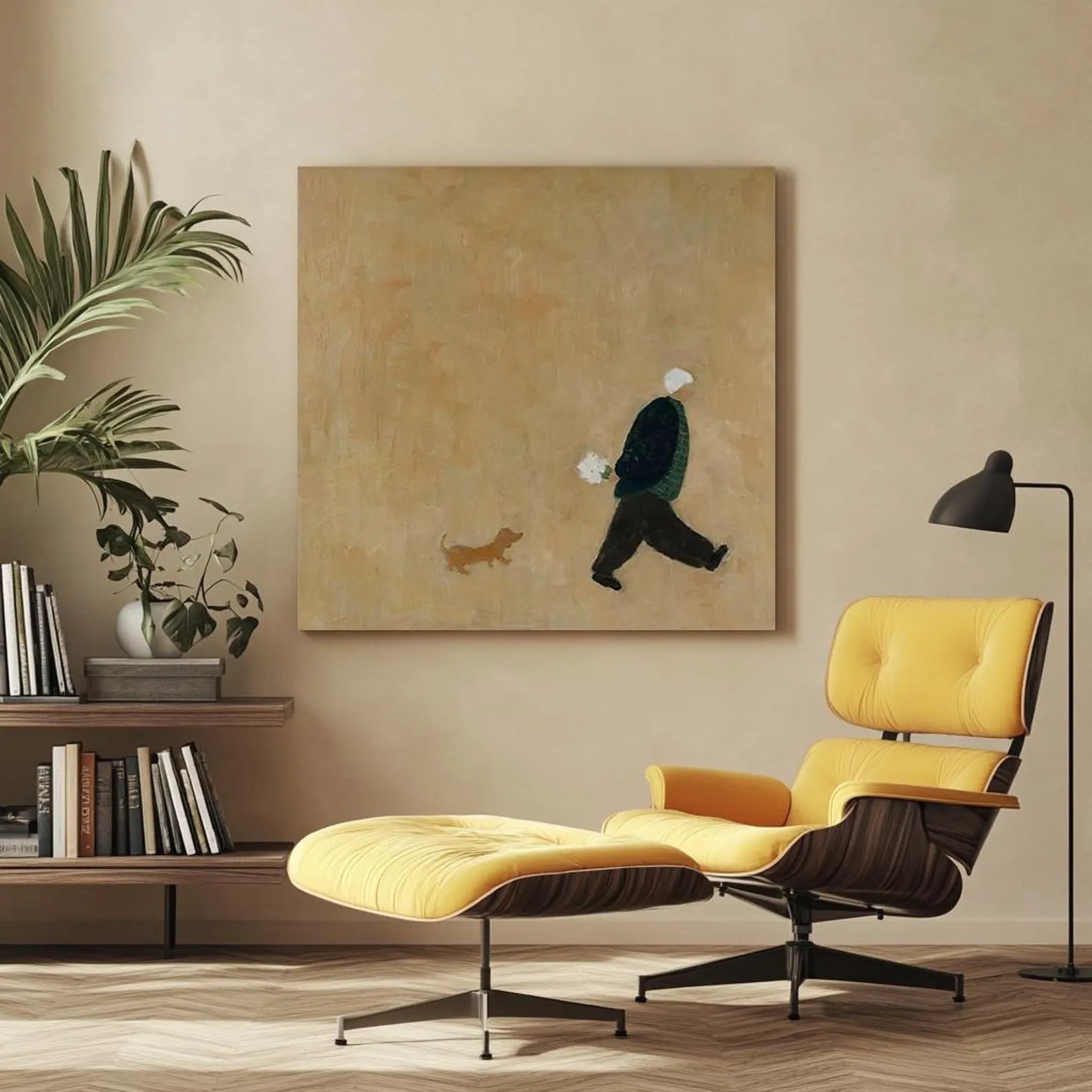 Warm Neutral Figurative Oil Painting #AB612