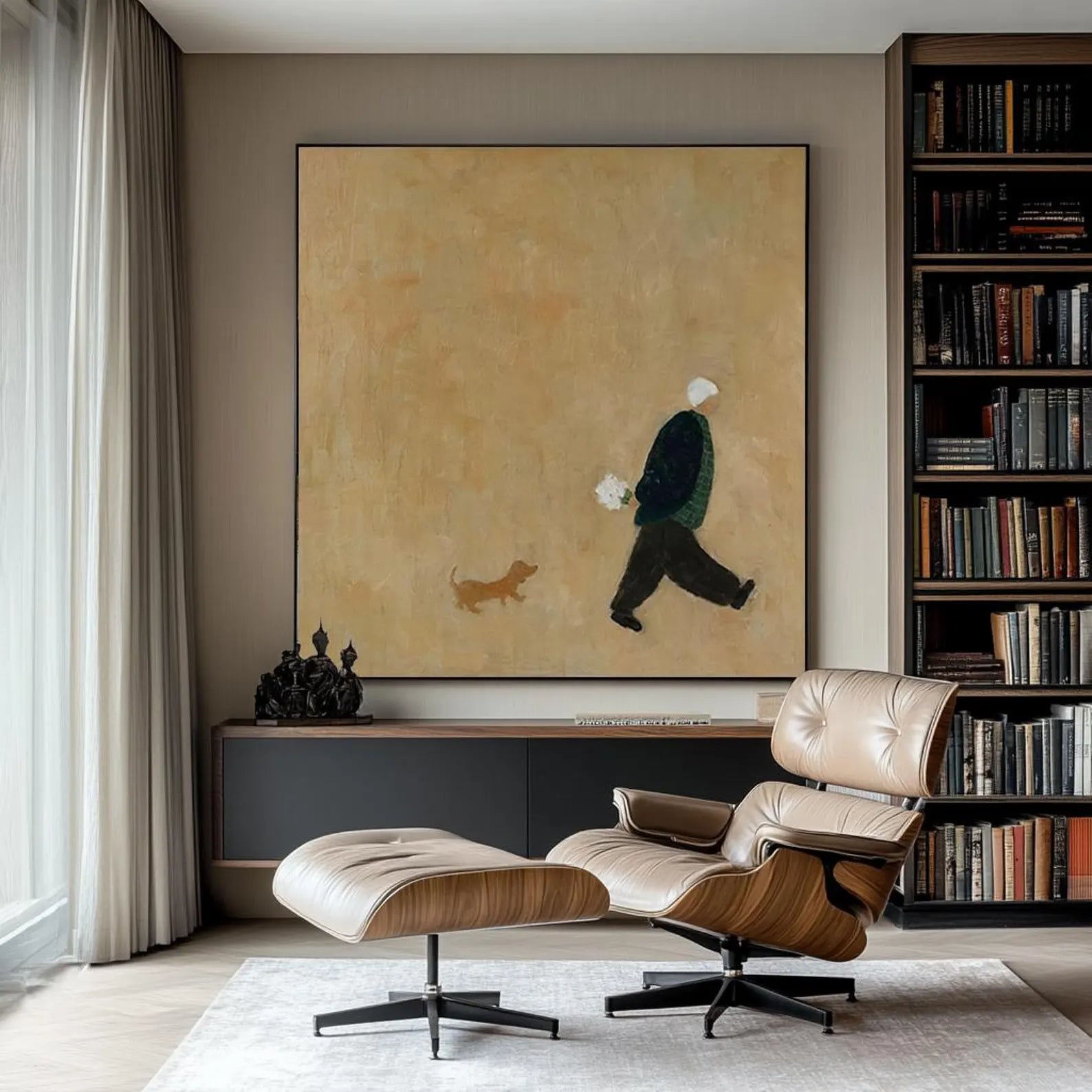 Warm Neutral Figurative Oil Painting #AB612