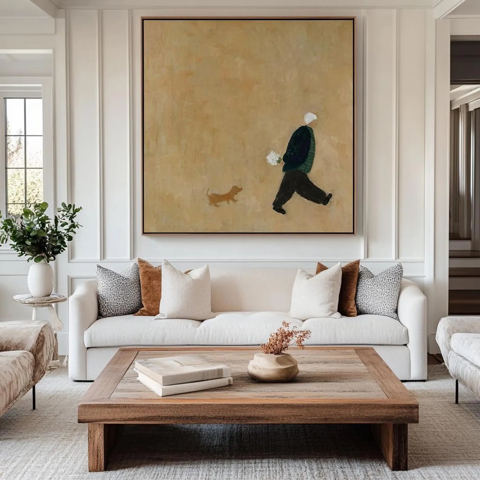 Warm Neutral Figurative Oil Painting #AB612