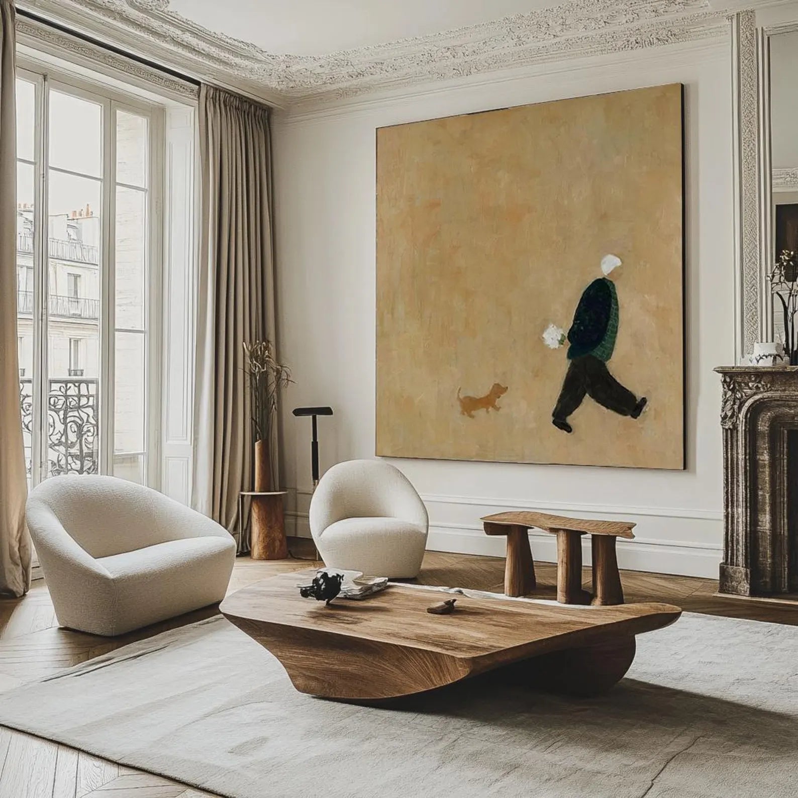 Warm Neutral Figurative Oil Painting #AB612